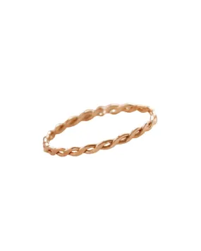14k Gold Filled Braid Band Toe Ring round and fitted stacking rings minimalist jewelry (2.5)