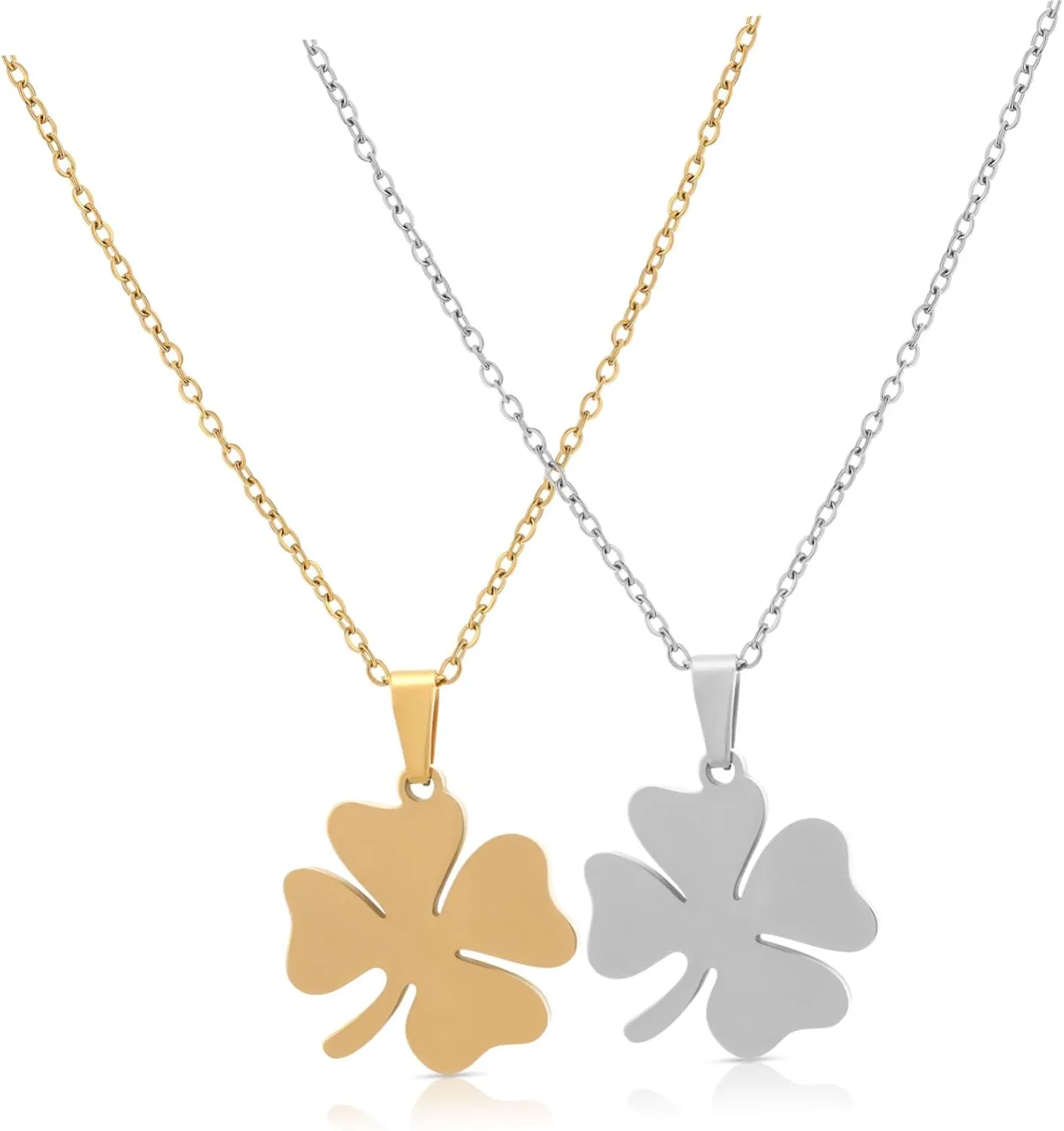 2pcs Pendant Necklace Jewelry for Women Elegant Metal Chain Design Stylish Statement Necklace for Parties and Prom Events