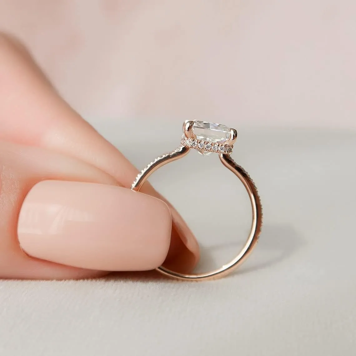 3 CT Dainty Radiant Cut Engagement Ring, Minimalist Engagement Ring, Gold Ring in 18K Gold Plated Sterling Silver Anniversary Ring