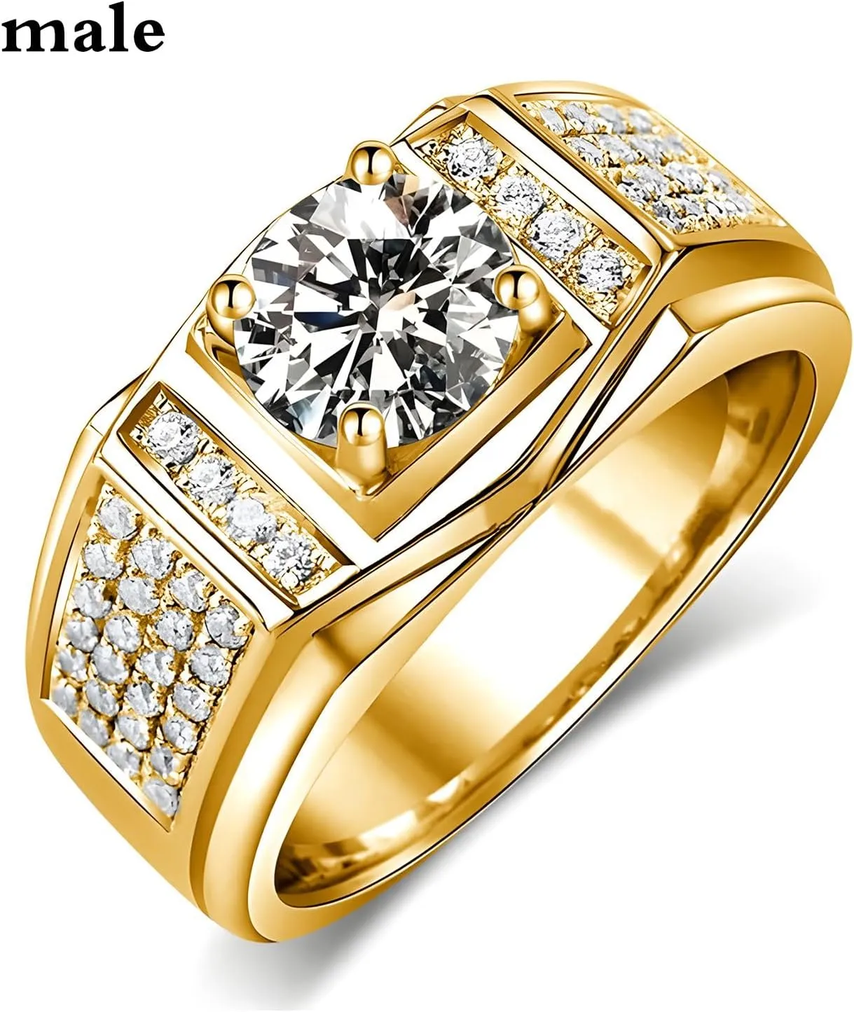 3Pcs Moissanite Wedding Rings Sets for Couples, s925 10K 14K 18K Gold Wedding Rings Sets for Him and Her, Customized Matching Engagement Bands Set for Men and Women Free Engraving