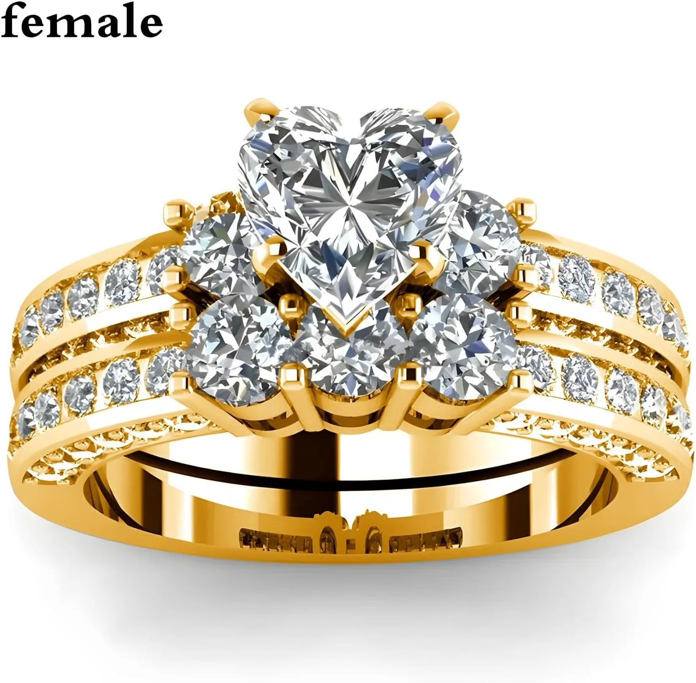 3Pcs Moissanite Wedding Rings Sets for Couples, s925 10K 14K 18K Gold Wedding Rings Sets for Him and Her, Customized Matching Engagement Bands Set for Men and Women Free Engraving