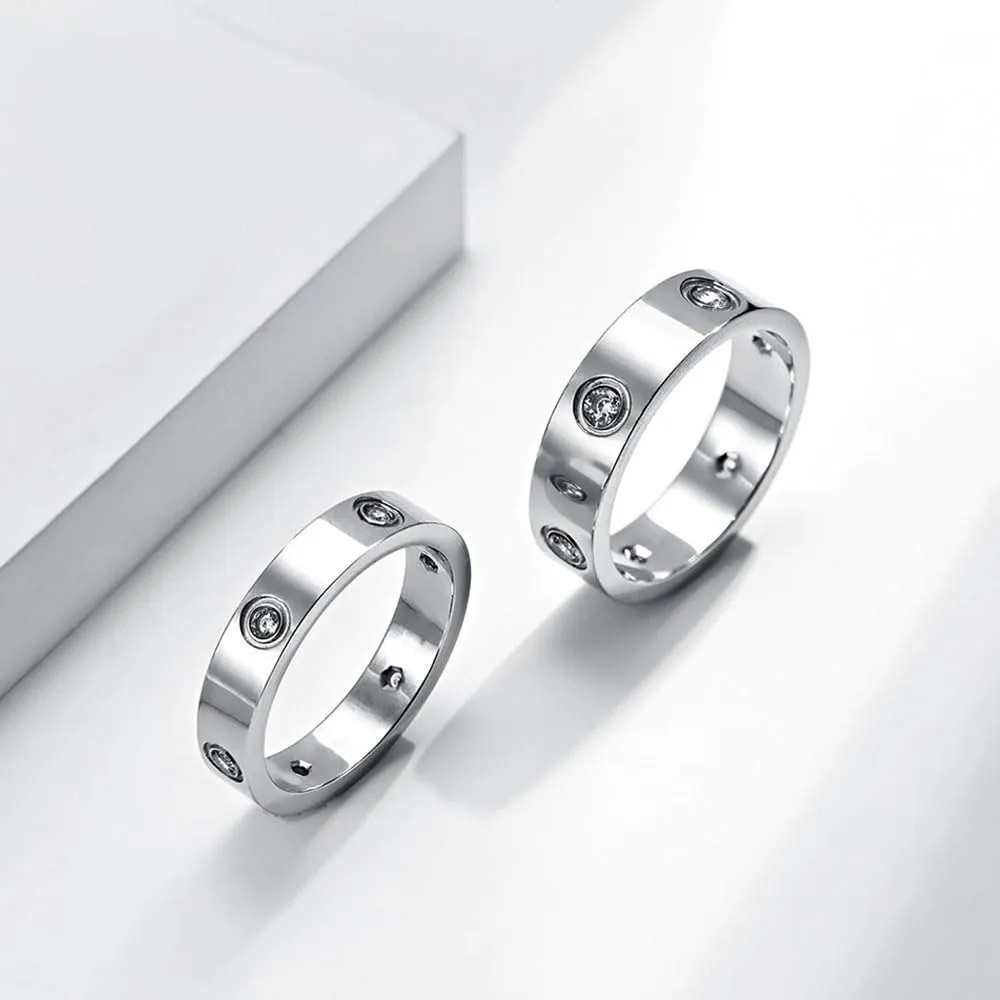 6mm 8mm Tungsten Wedding Band Rings for Men Women Customized CZ Engagement Ring Set for Couples Matching Promise Rings for Him and Her Set Titanium Rings for Men Engraved Custom Eeternity Band Ring Set,Size 5-12,with Gift Box