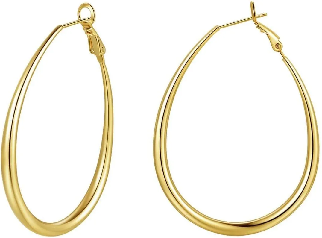 925 Sterling Silver Earrings for Women Thin Rhinestone Cubic Zirconia Round Hoops Hypoallergenic Stainless Hoop Earrings with Crystals Birthday Jewelry Gift
