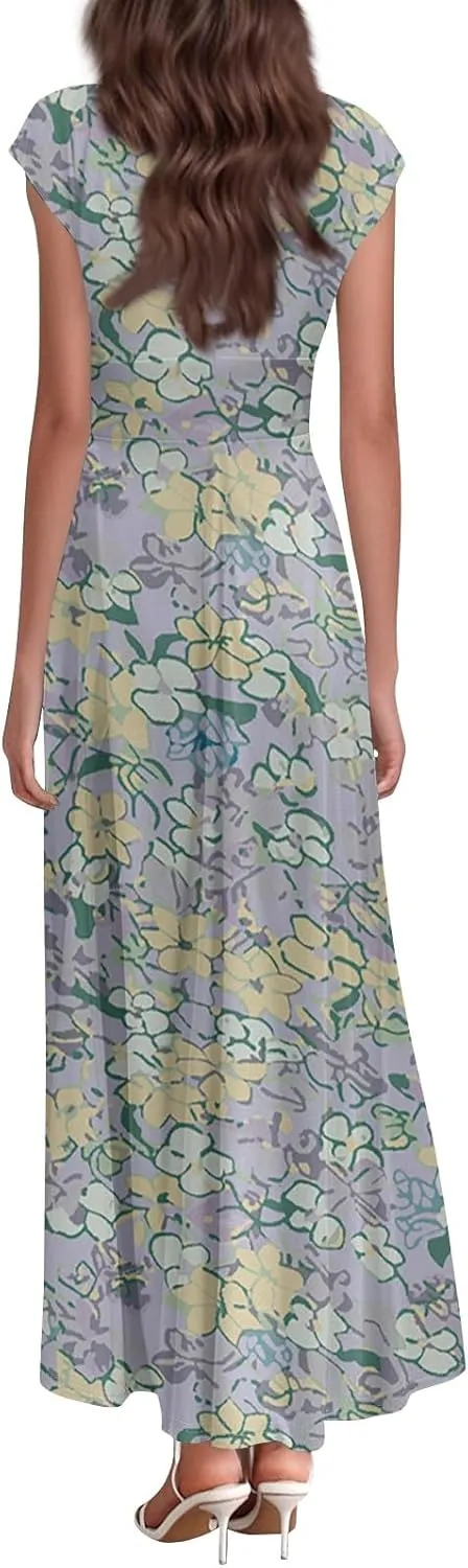 A-Line Sleeveless Dress Womens Pub Summer Comfort for Women Loose Print