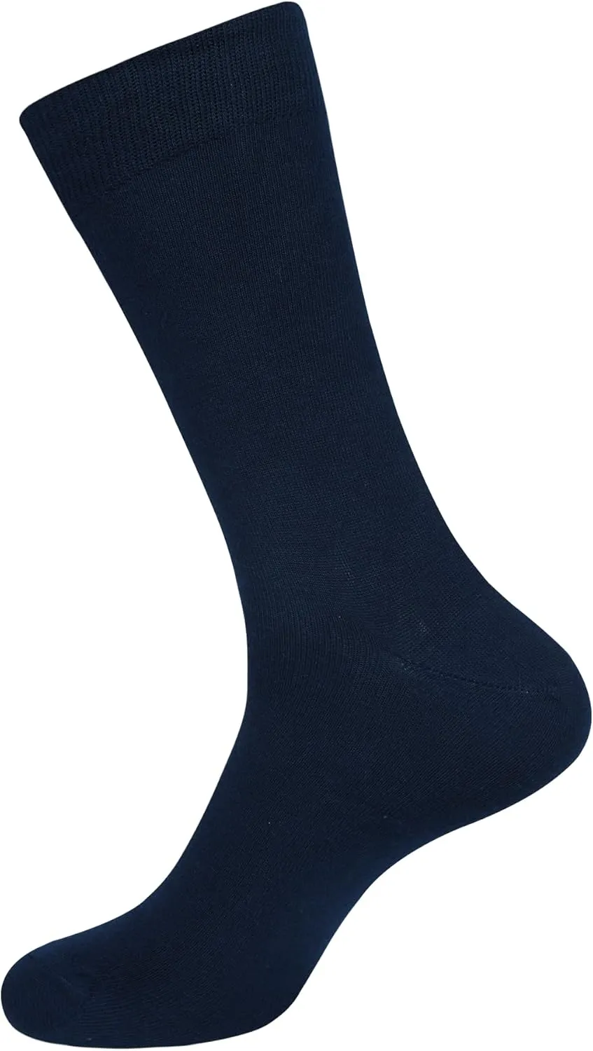 AJ DEZINES Mens Dress Socks - Plain Color- 6 Pack Combed Cotton - Dress Socks For Mens