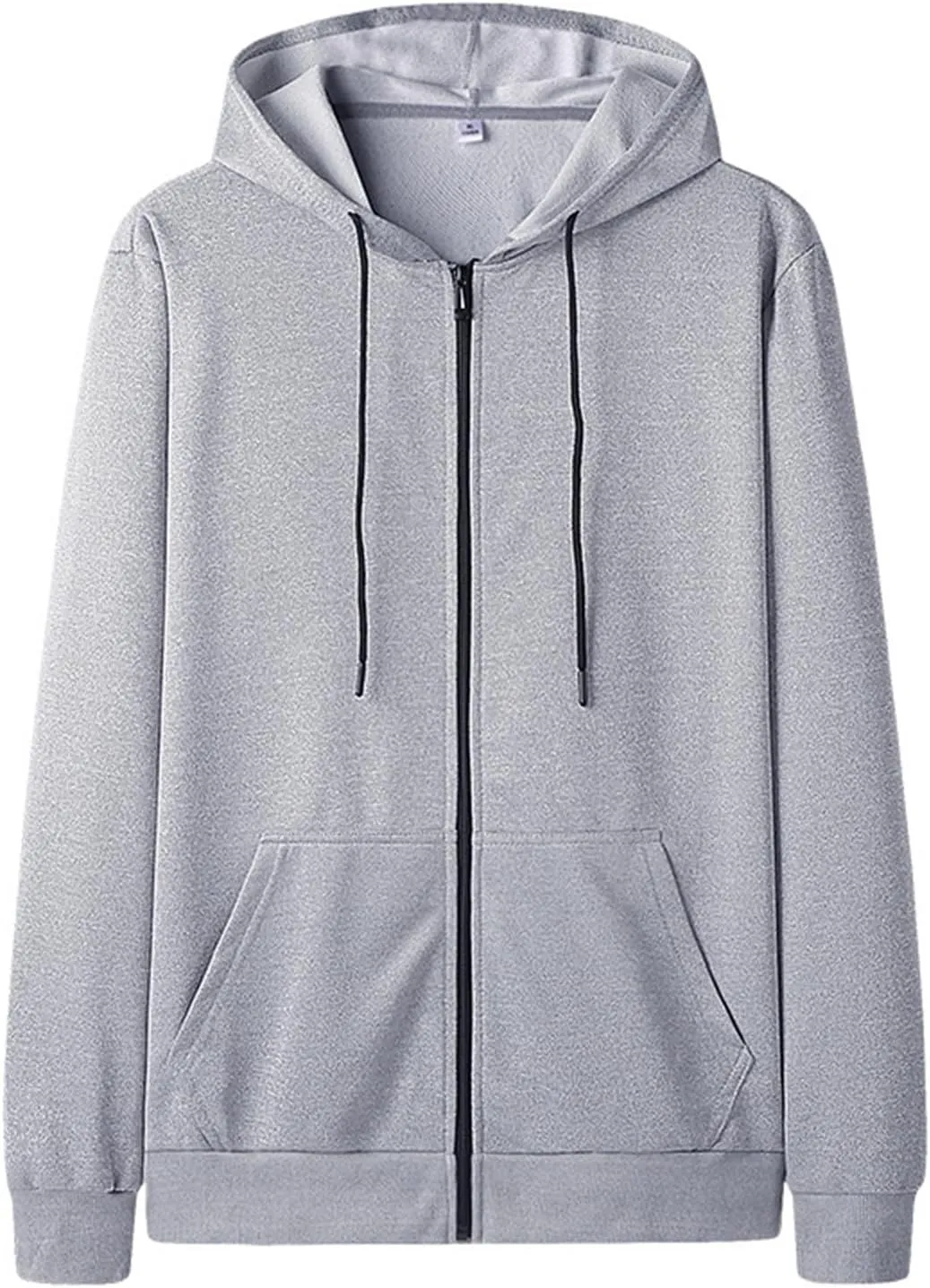 Alalaso Mens Fleece Pullover Hoodies Winter Thermal Zip Solid Lightweight Soft Hooded Sweatshirt with Pocket