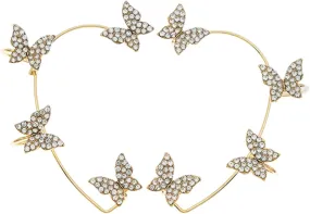 BESPORTBLE Butterfly Stud Earring Cuffs Women's Jewelry Butterfly Ear Cuffs for Women Non Piercing