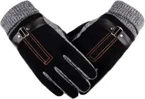 BESPORTBLE Elegant Seamless Design Men's Winter Gloves Pigskin Leather Windproof Mittens for Cycling Motocross Driving Waterproof Size