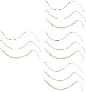 BESTYASH Chain Bracelet Locket Bracelet Chain Link Anklet Gold Dainty Bracelet Cuff Links Hollow Foot Chain