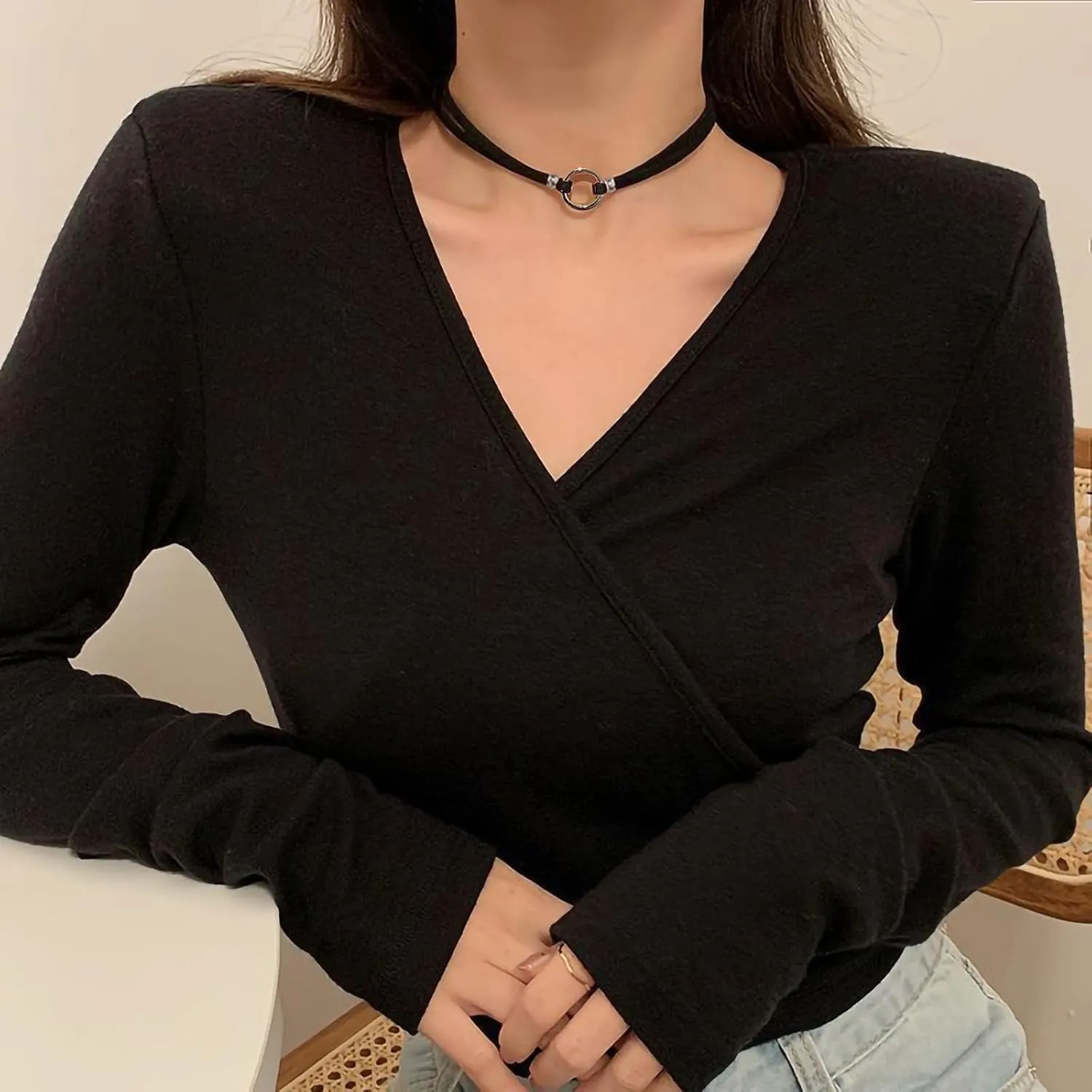 Black Choker Necklaces for Women 90s Red Black Velvet Choker Necklace Thick Thin Black Chocker Gold Tube Heart Circle Choker Necklace Lace Tatto Collar Necklace Goth Choker Jewelry