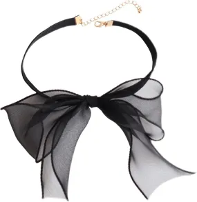 Bowknot Choker Necklace Velvet Choker Lace Collar Clavicle Chain Vintage Choker