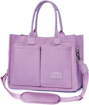Canvas Tote Bag for Women,Large Totes Bags with Pockets,Womens Crossbody Purse Handbags for Travel Work Gift,2 Sizes