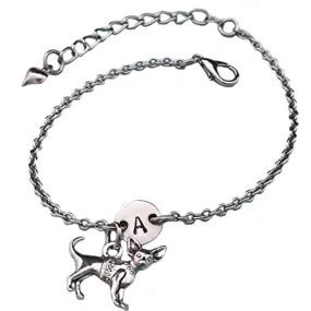 Chihuahua charm bracelet, chihuahua charm, adjustable bracelet, dog, personalized bracelet, initial bracelet, monogram