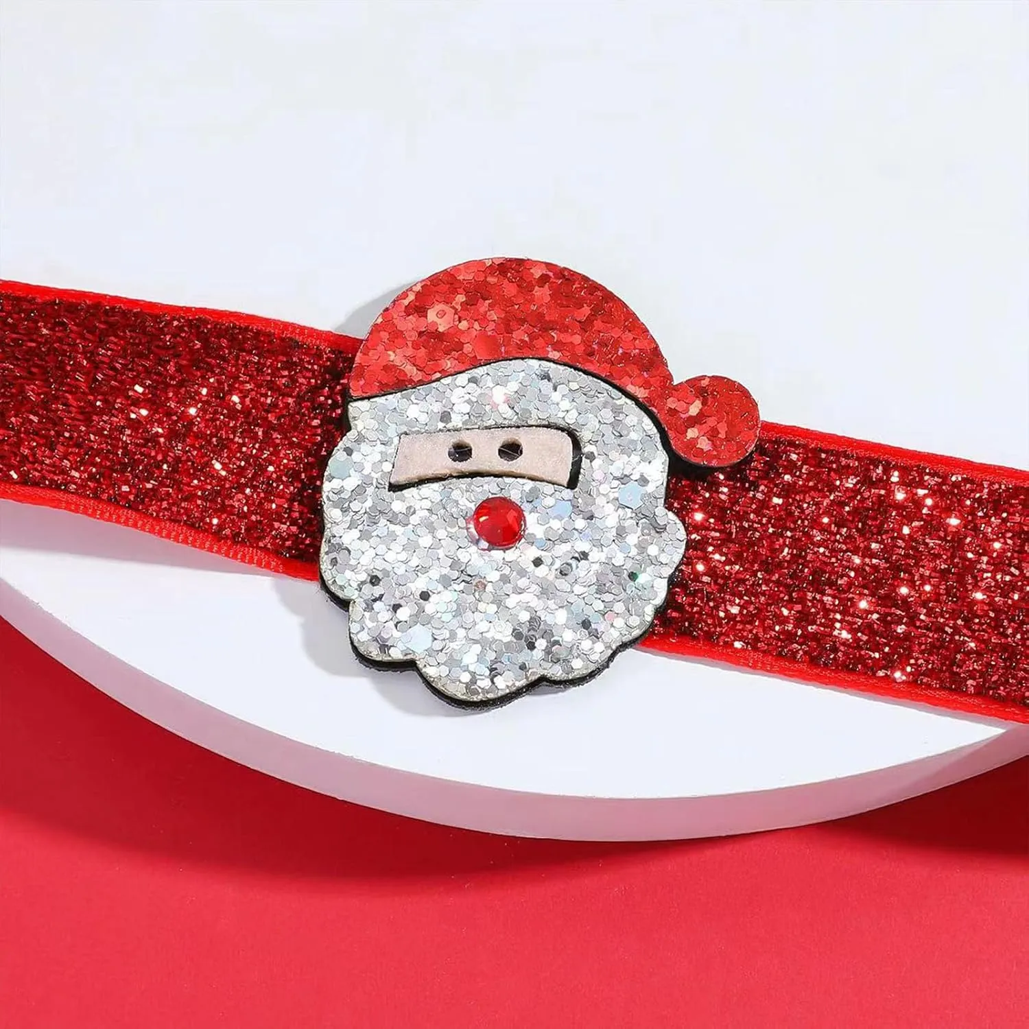 Christmas Necklace for Women Christmas Jewelry Christmas Tree Santa Claus Bow Deer Choker Necklace Red Velvet Choker Necklace Christmas Gifts Stocking Stuffers