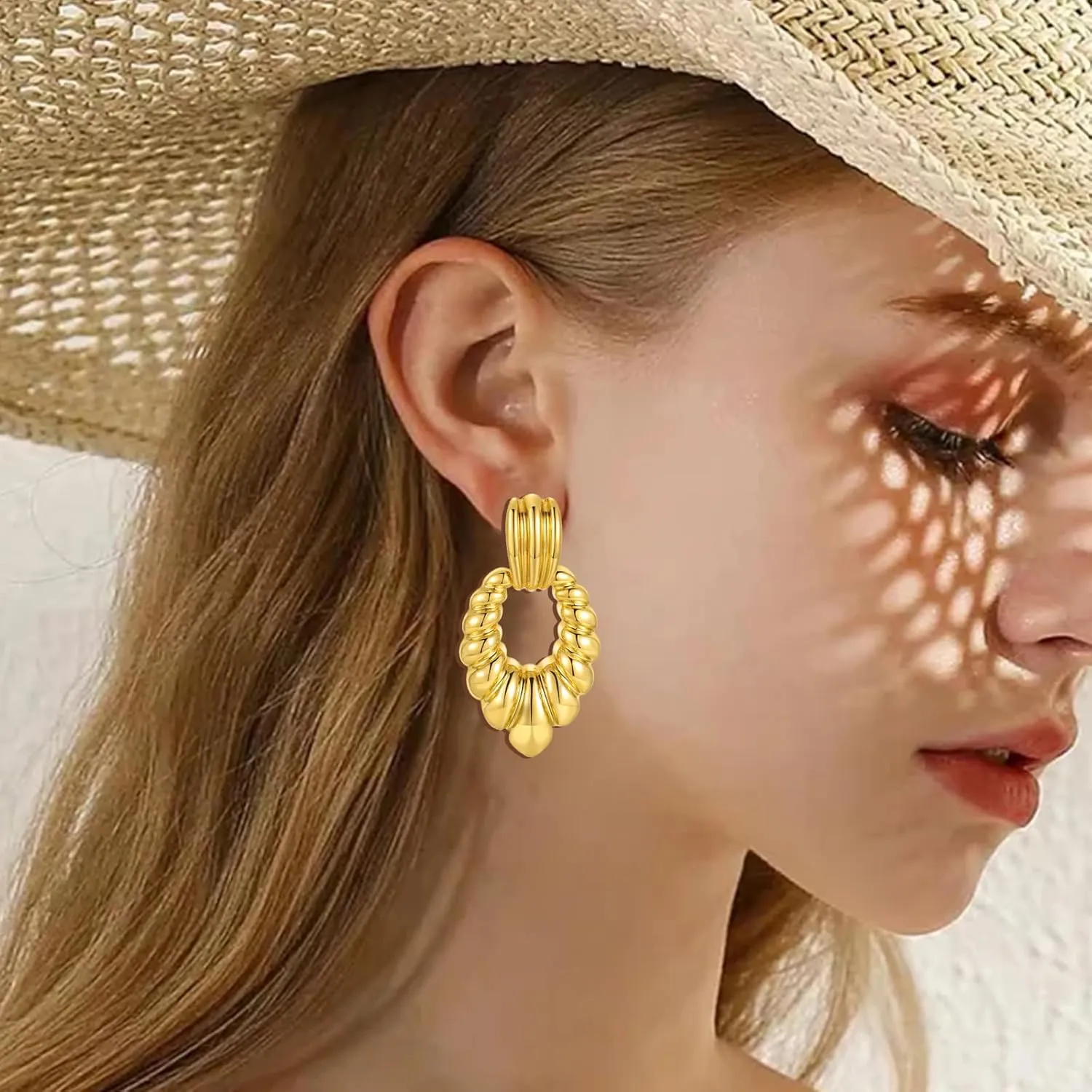 Chunky Gold Dangle Earrings - Large Statement Earrings in Teardrop, Ball, Circle & Heart Shapes - Trendy Fashion Jewelry