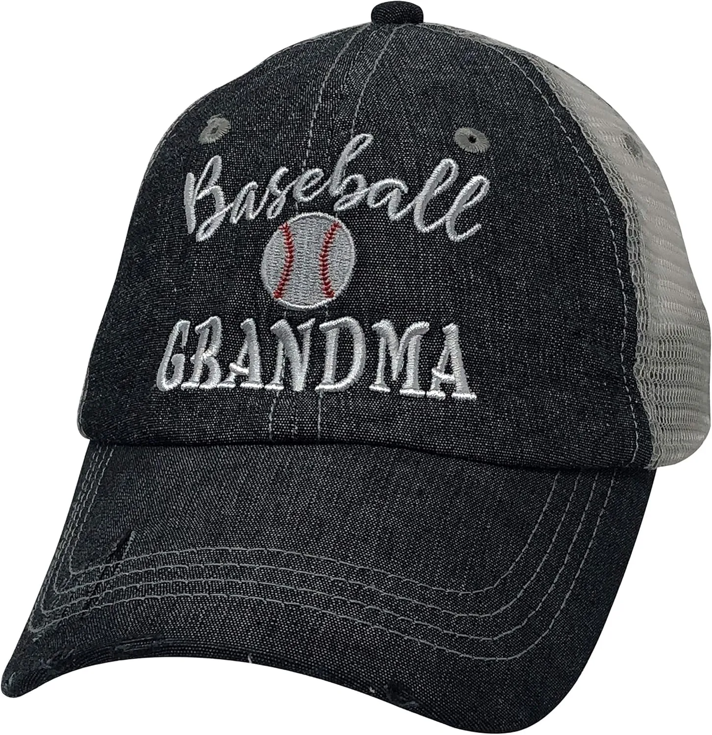 Cocomo Soul Womens Baseball Grandma Hat | Baseball Grandma Cap | Grandma Gift 218 Dark Grey
