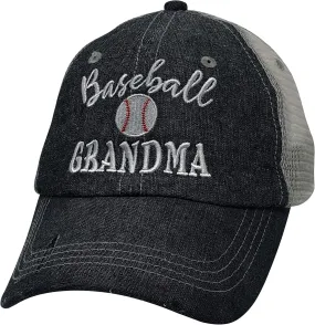 Cocomo Soul Womens Baseball Grandma Hat | Baseball Grandma Cap | Grandma Gift 218 Dark Grey
