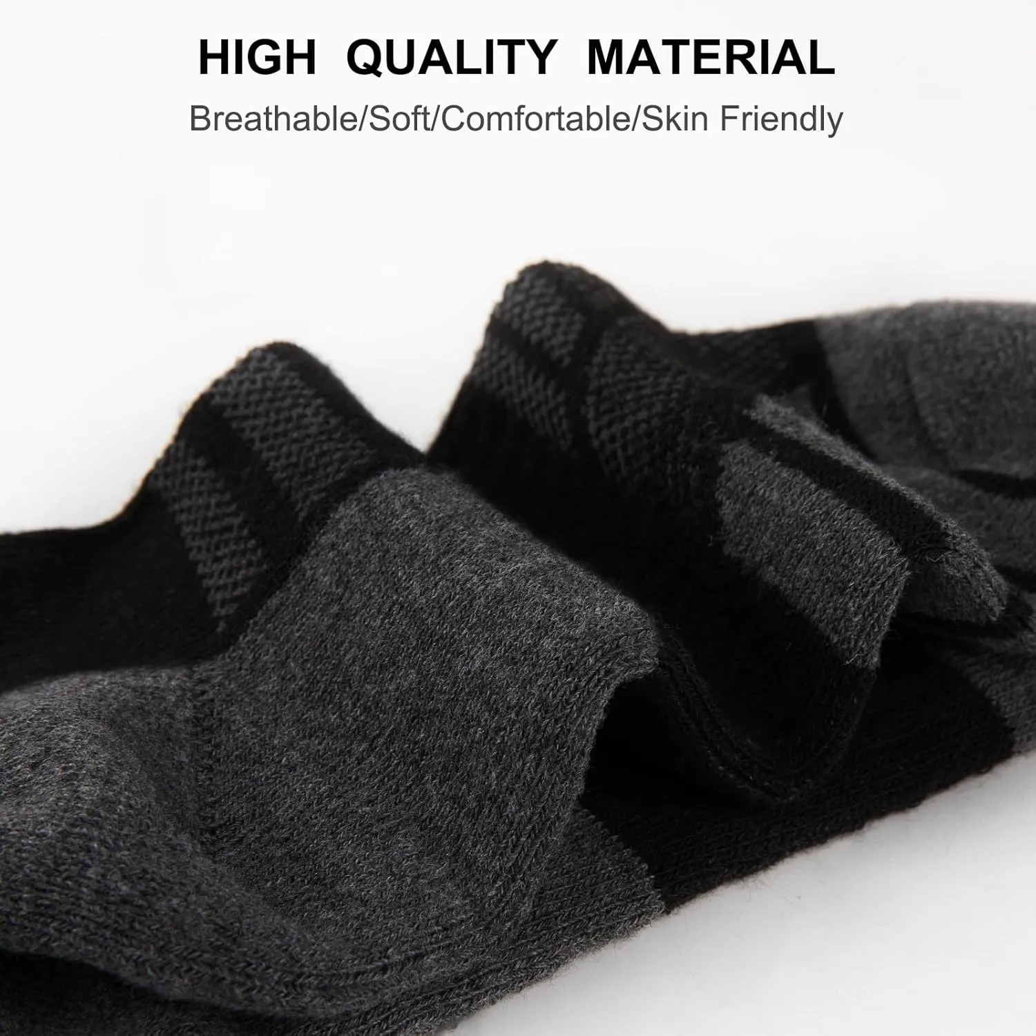 COOPLUS Mens Cushioned Ankle Socks Athletic Performance Quarter Socks Moisture Wicking Running Socks(8 Pairs)