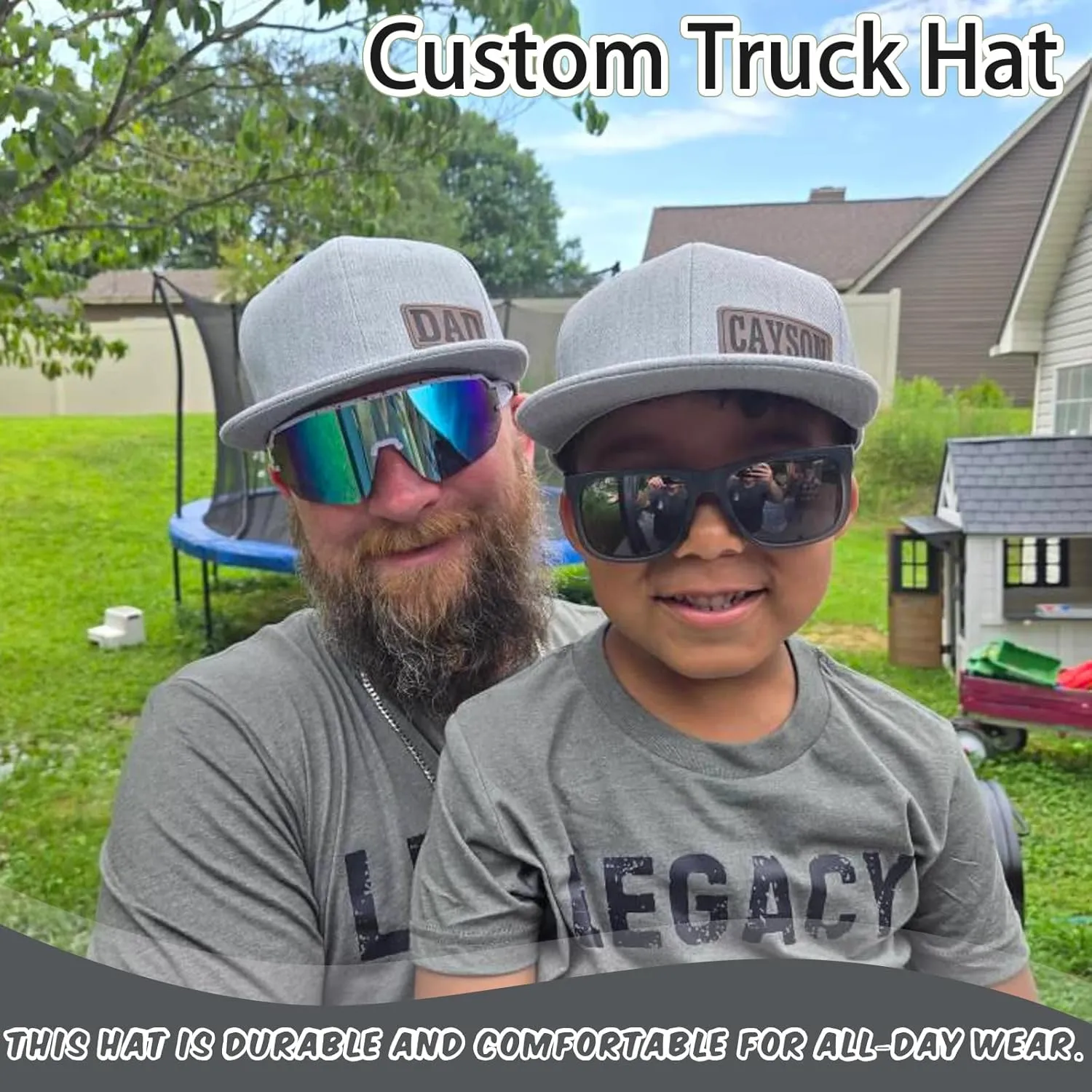 Custom Trucker Hat for Toddler Custom Baseball Caps Sun Hats Adjustable Snapback Cap Gifts for Kids Boy Girls Adults