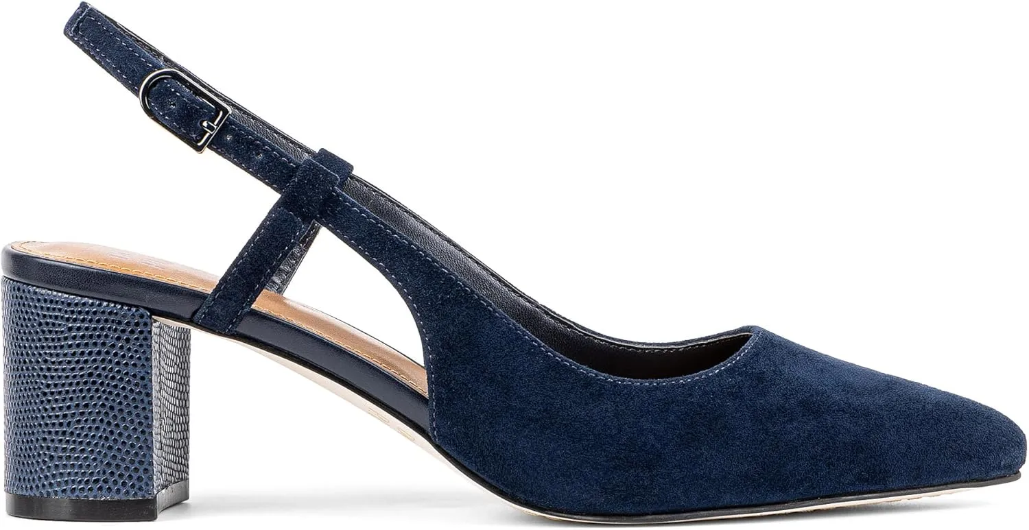 Donald Pliner Womens SHANIE Slingback Pump Heel, 2" Block Heel Shoes for Comfort, Womens Heels with Padded Insole