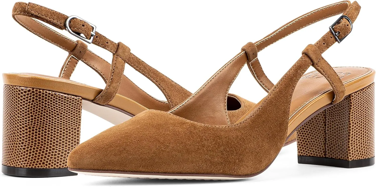 Donald Pliner Womens SHANIE Slingback Pump Heel, 2" Block Heel Shoes for Comfort, Womens Heels with Padded Insole