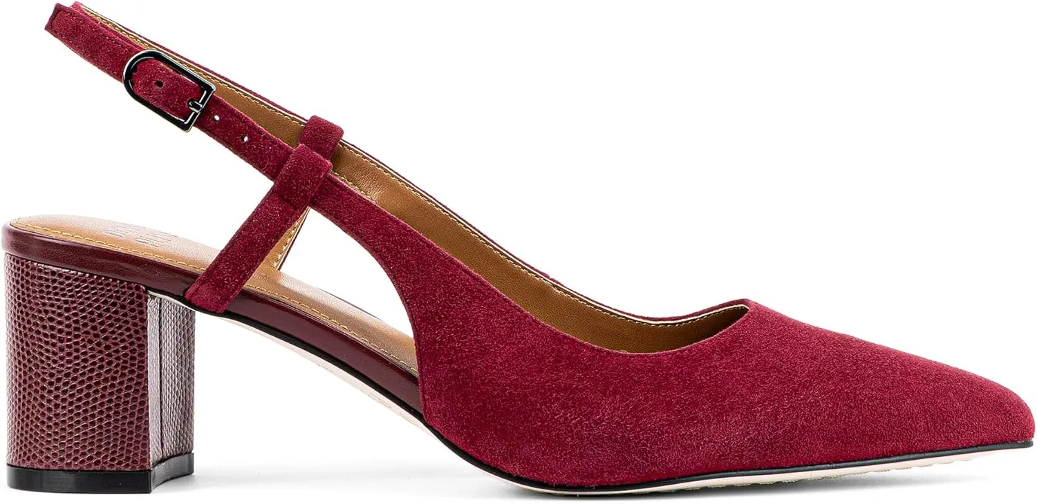 Donald Pliner Womens SHANIE Slingback Pump Heel, 2" Block Heel Shoes for Comfort, Womens Heels with Padded Insole