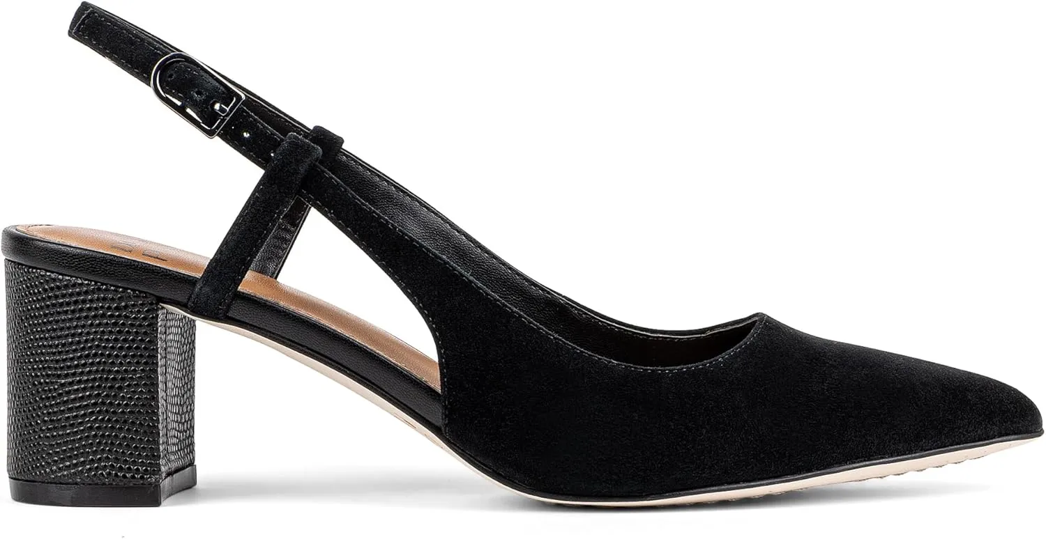 Donald Pliner Womens SHANIE Slingback Pump Heel, 2" Block Heel Shoes for Comfort, Womens Heels with Padded Insole