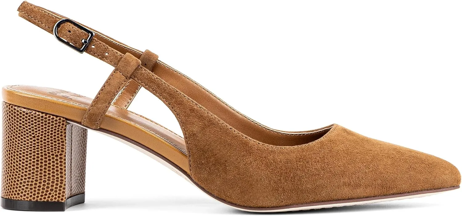 Donald Pliner Womens SHANIE Slingback Pump Heel, 2" Block Heel Shoes for Comfort, Womens Heels with Padded Insole