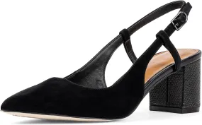 Donald Pliner Womens SHANIE Slingback Pump Heel, 2" Block Heel Shoes for Comfort, Womens Heels with Padded Insole