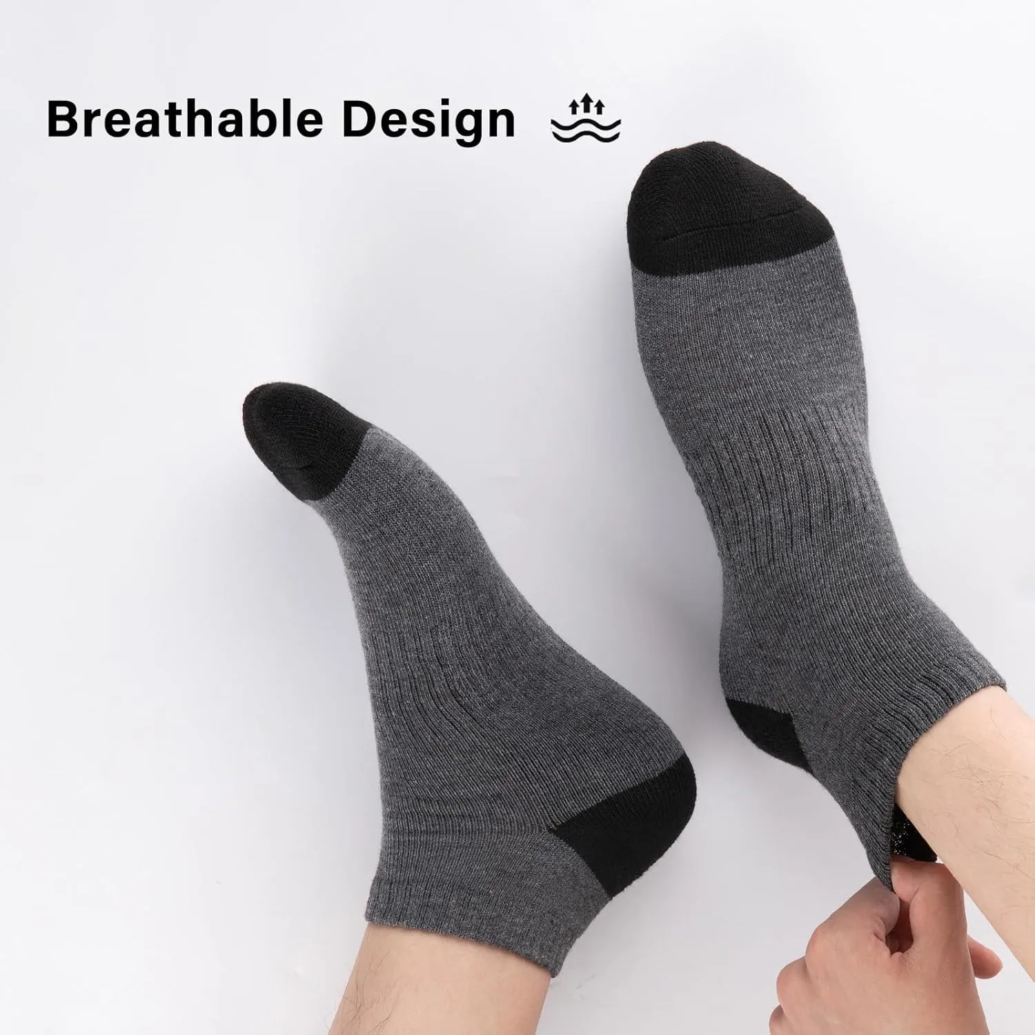 eallco 10 Pairs Mens Ankle Socks Low Cut Socks for Men Athletic Socks Breathable Cushioned