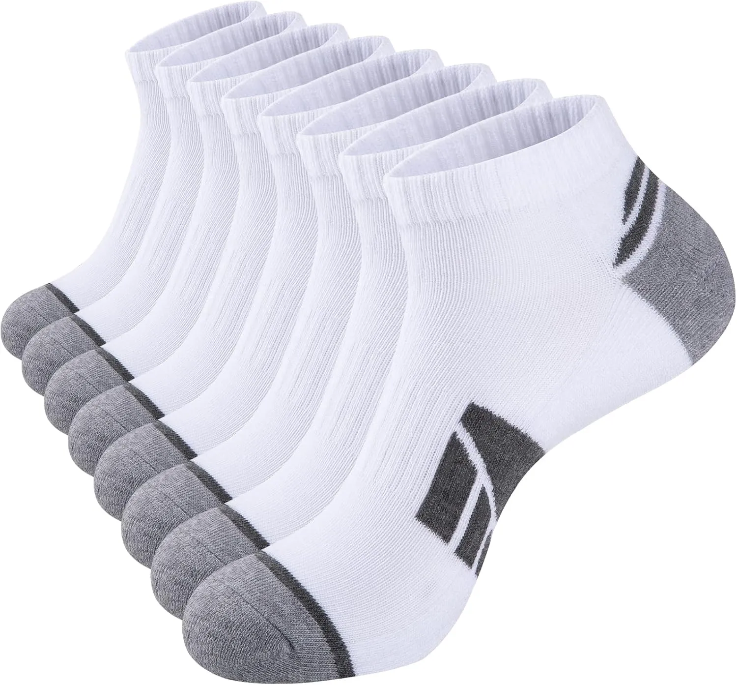 eallco 8 Pairs Mens Ankle Socks Low Cut Socks for Men Size 10-13