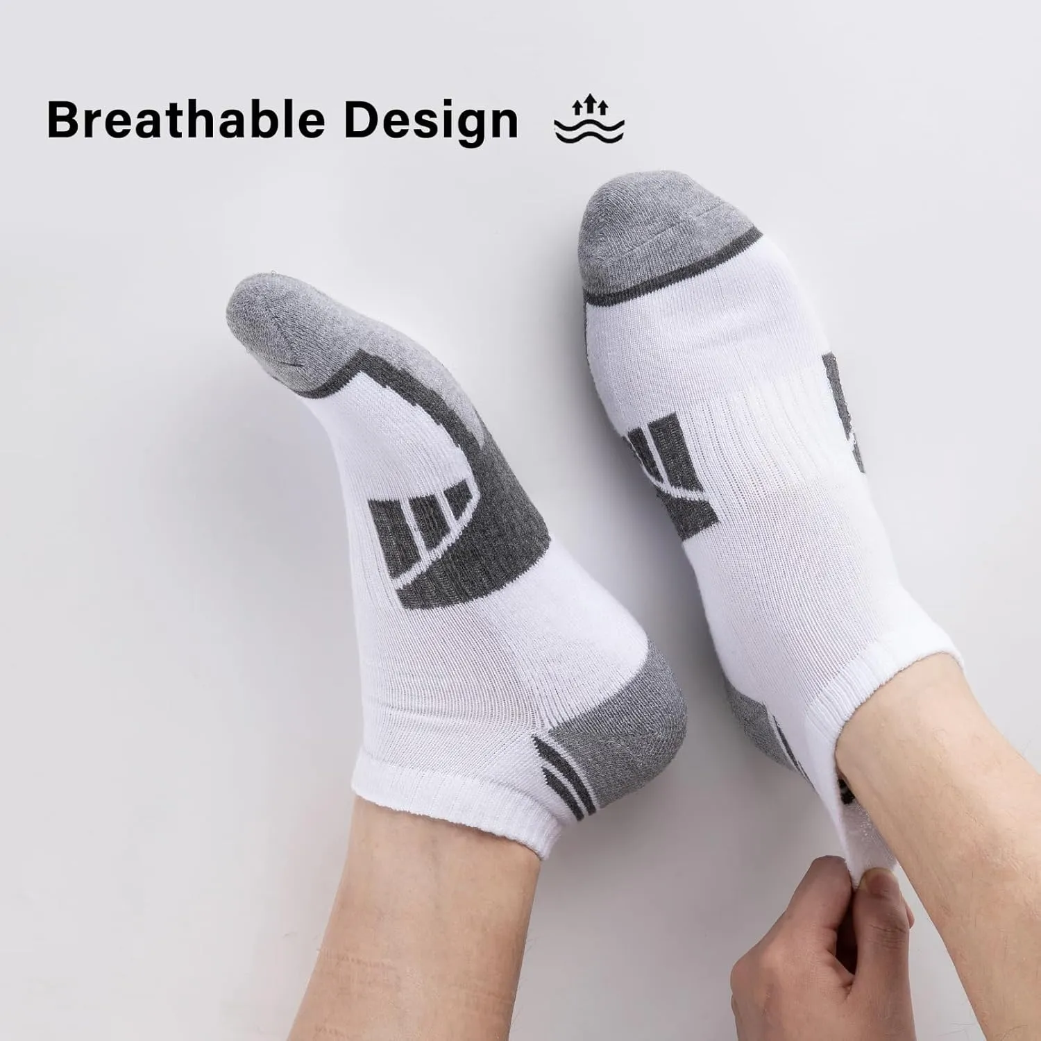eallco 8 Pairs Mens Ankle Socks Low Cut Socks for Men Size 10-13