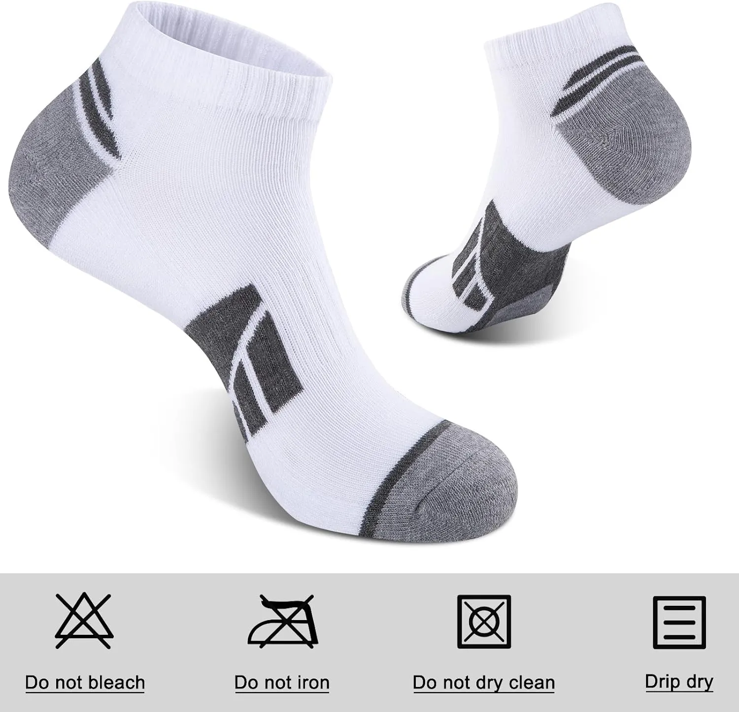 eallco 8 Pairs Mens Ankle Socks Low Cut Socks for Men Size 10-13