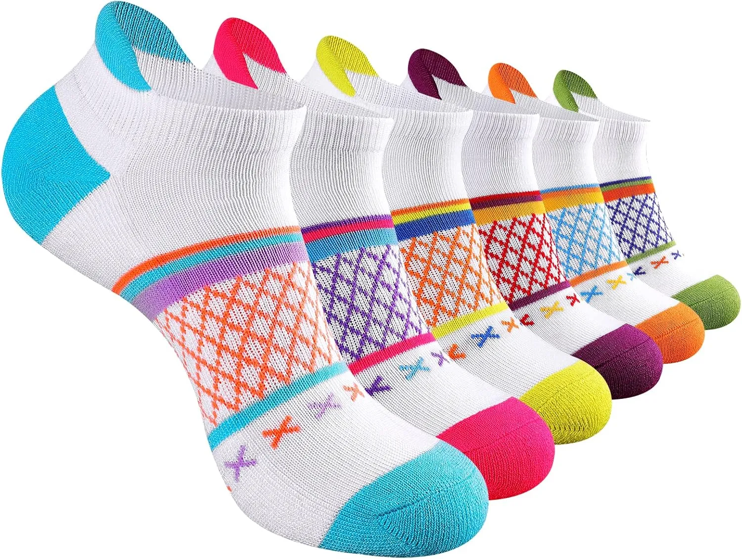 Eallco Womens Socks Ankle Athletic Socks Short Running Socks With Cushioned Sole 6 Pairs
