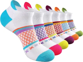 Eallco Womens Socks Ankle Athletic Socks Short Running Socks With Cushioned Sole 6 Pairs
