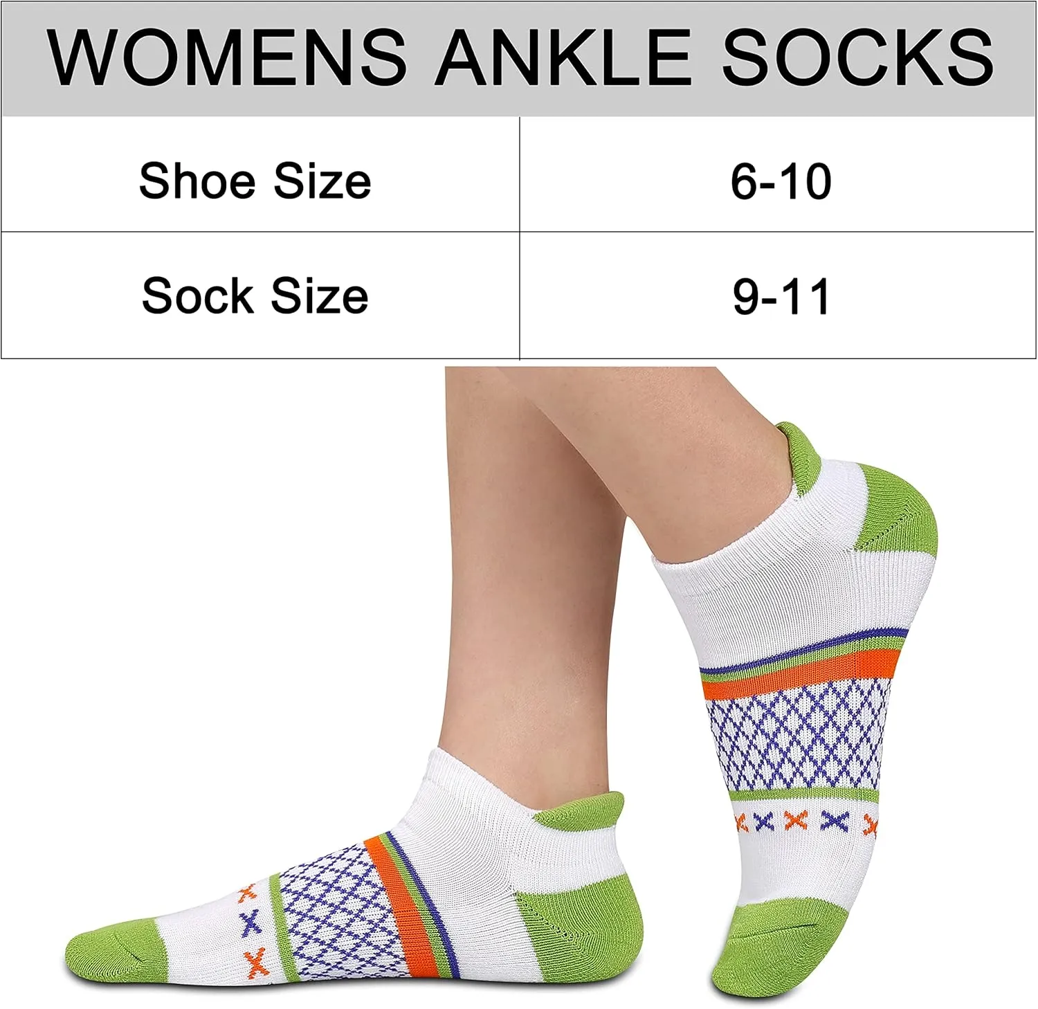 Eallco Womens Socks Ankle Athletic Socks Short Running Socks With Cushioned Sole 6 Pairs