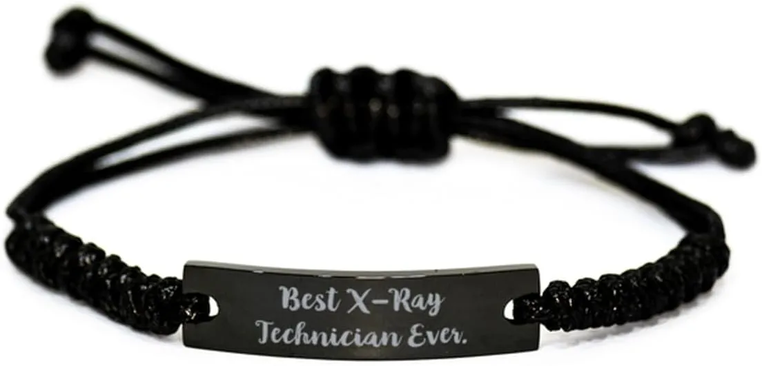 Fancy X-ray technician Black Rope Bracelet, Best X-Ray Technician Ever, Surprise Engraved Bracelet For Coworkers From Boss, Xray technician mug, Xray technician keychain, Xray technician ornament,