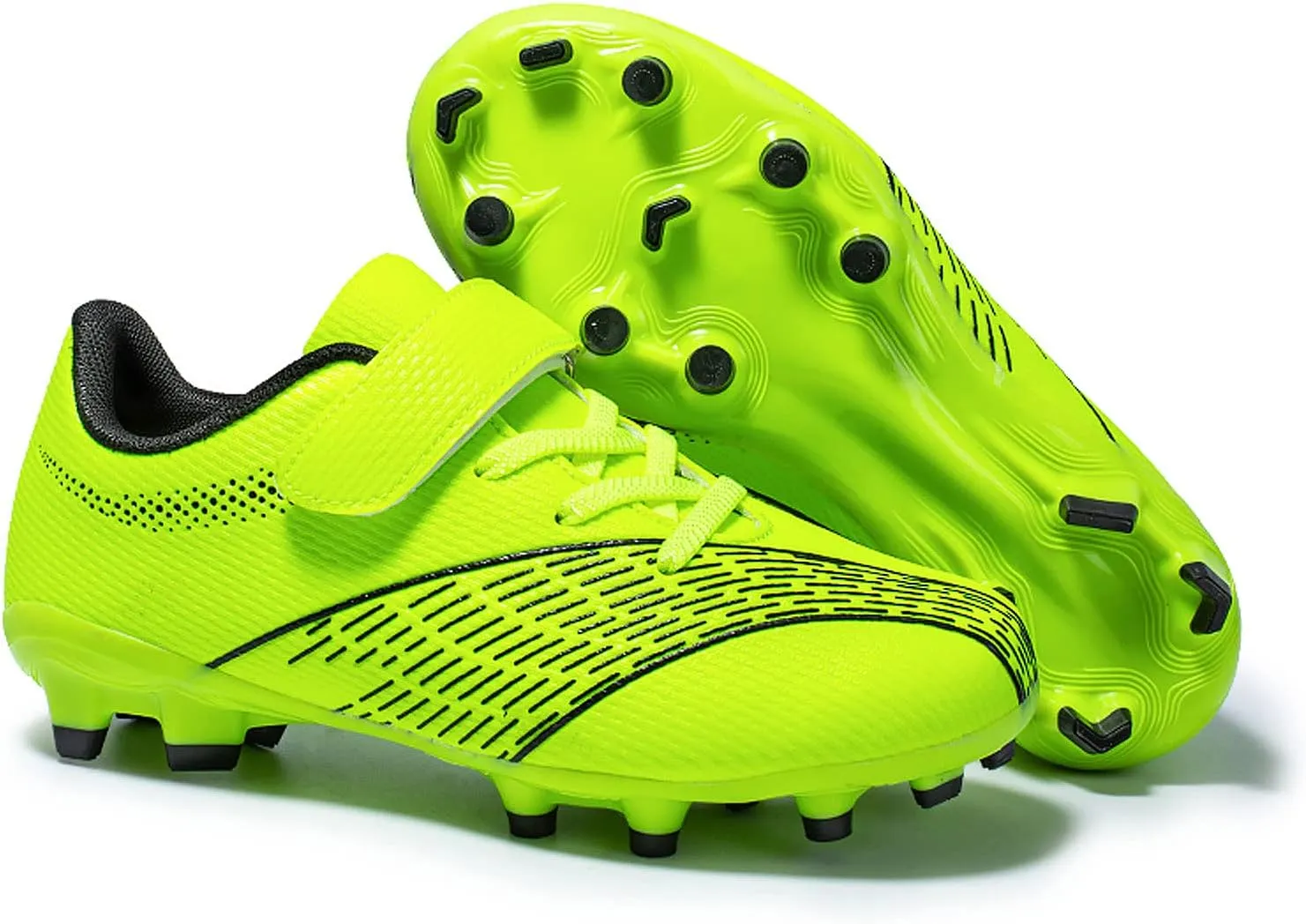 FLIOZY Football Shoes Kids Athletic Soccer Cleats Shoes Boys Girls Competition Training ShoesOutdoor/Indoor Lightweight Breathable Football Boots Sneakers