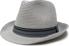 Funky Junque Straw Fedora Hat Beach Summer Short Brim Packable Sun Trilby Unisex UPF 50 