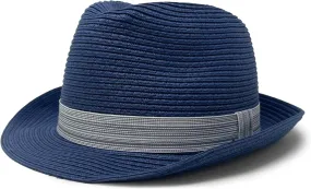 Funky Junque Straw Fedora Hat Beach Summer Short Brim Packable Sun Trilby Unisex UPF 50 