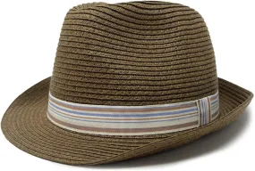 Funky Junque Straw Fedora Hat Beach Summer Short Brim Packable Sun Trilby Unisex UPF 50 