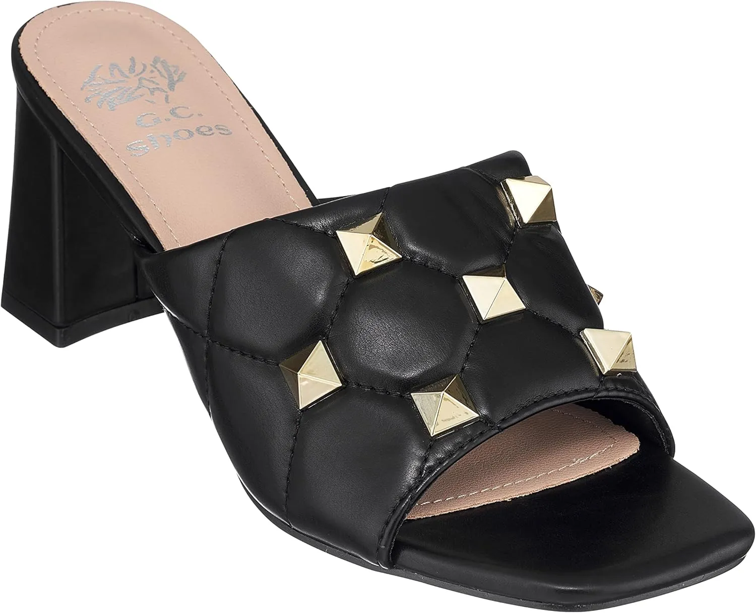 GC Shoes Womens Block Heeled Sandals