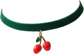 Girls Choker Necklace Adjustable Cherry Choker Perfect for Daily and Special Occasions
