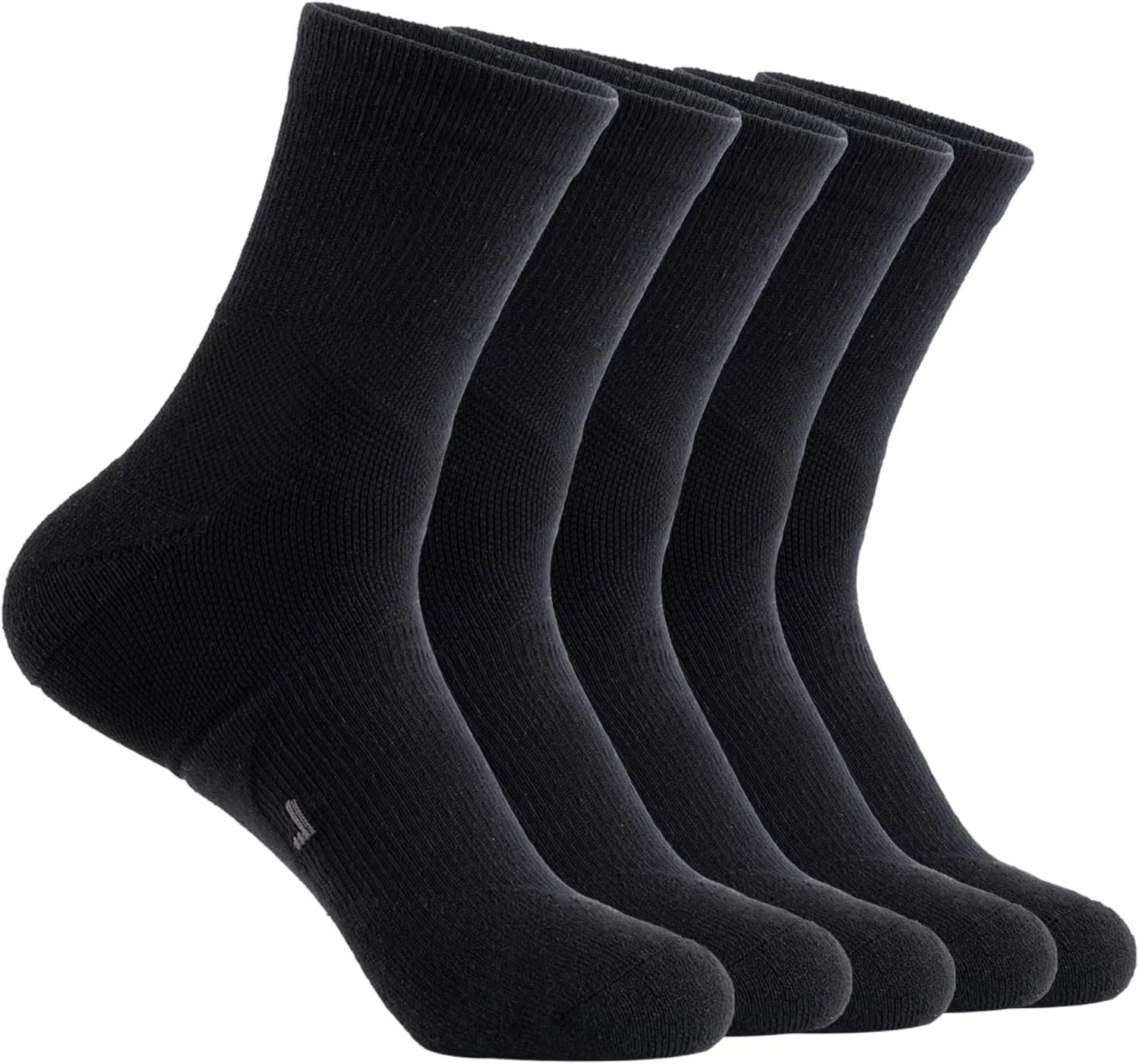 GLENMEARL Mens Crew Socks, 5 Pair Cushioned Crew Socks For Men, Cotton Mens Athletic Sock, Moisture Wicking Sock for Hiking