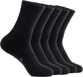 GLENMEARL Mens Crew Socks, 5 Pair Cushioned Crew Socks For Men, Cotton Mens Athletic Sock, Moisture Wicking Sock for Hiking