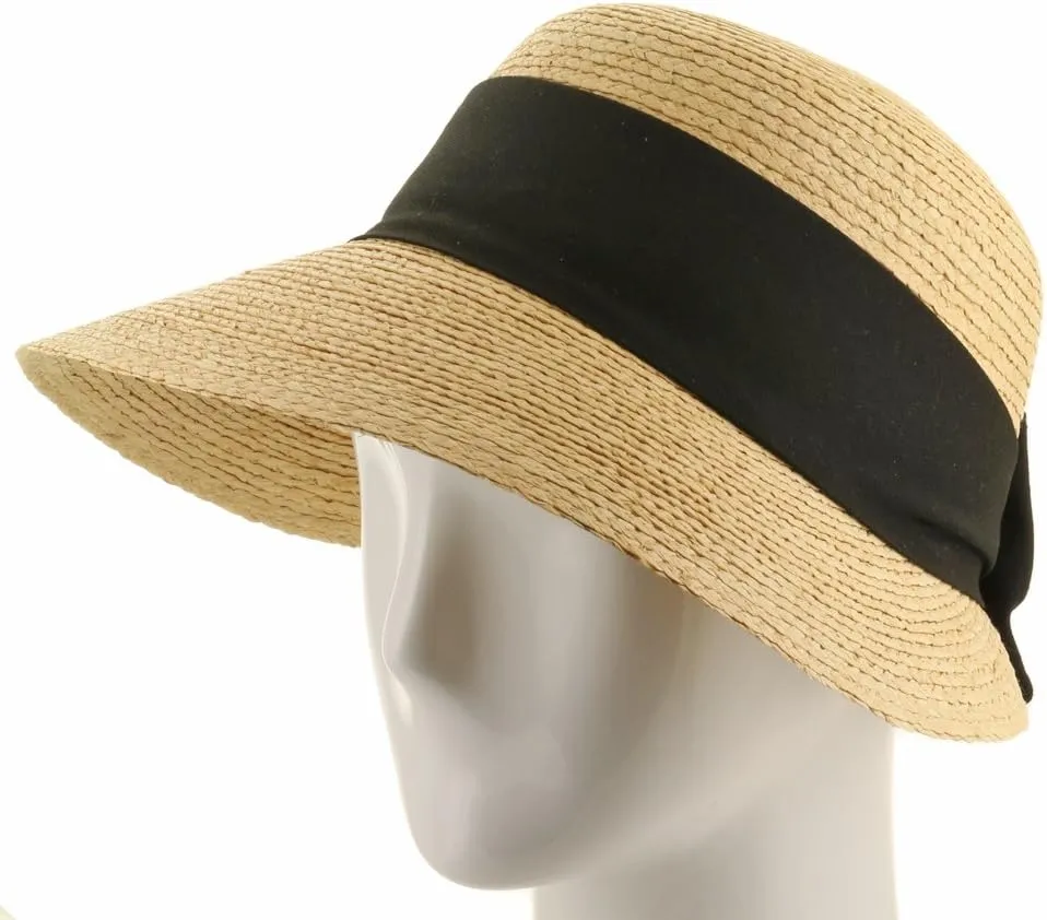 Golf Visor Scoop Panama Straw Hat Womens