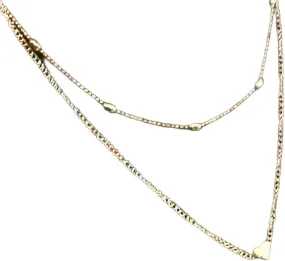 Heart Necklace Heart Pendant Necklace Fashion Double Layer Chain Choker Necklace For Women