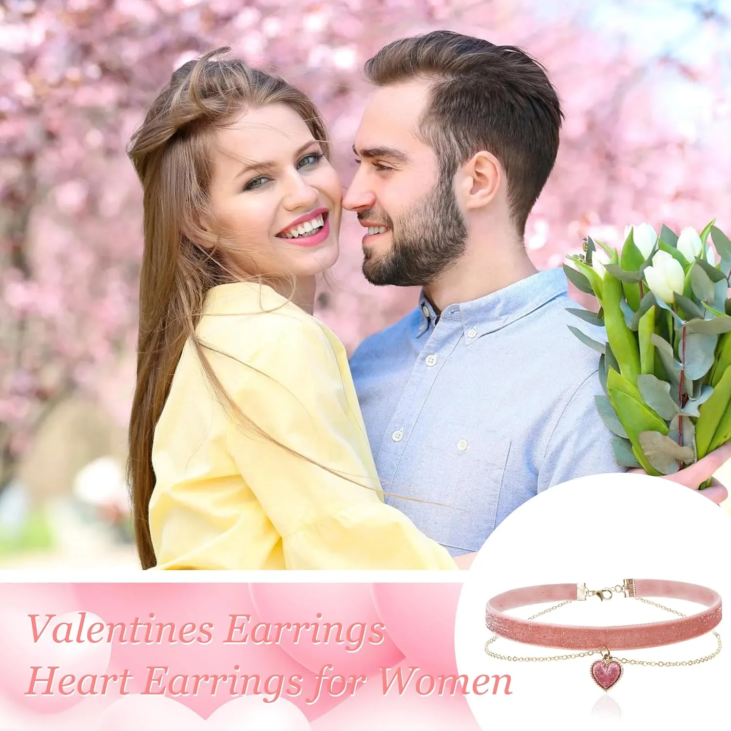 Heart Necklaces for Women Valentines Day Gifts for Her Trendy Chunky Heart Necklace Red Statement Necklace Ribbon Heart Choker Necklace Valentines Day Outfit Women