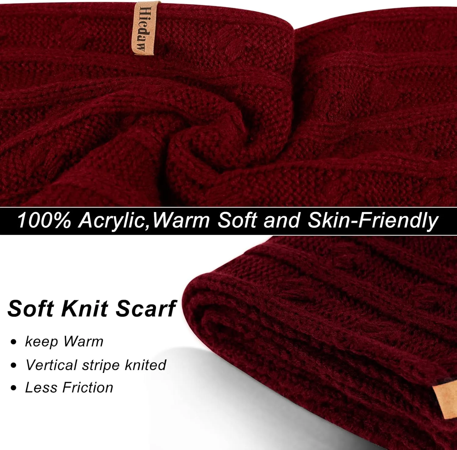Hicdaw Womens Winter Hats Gloves Scarf Set Winter Hats for Women Beanie Hat Circle Loop Scarf Glove