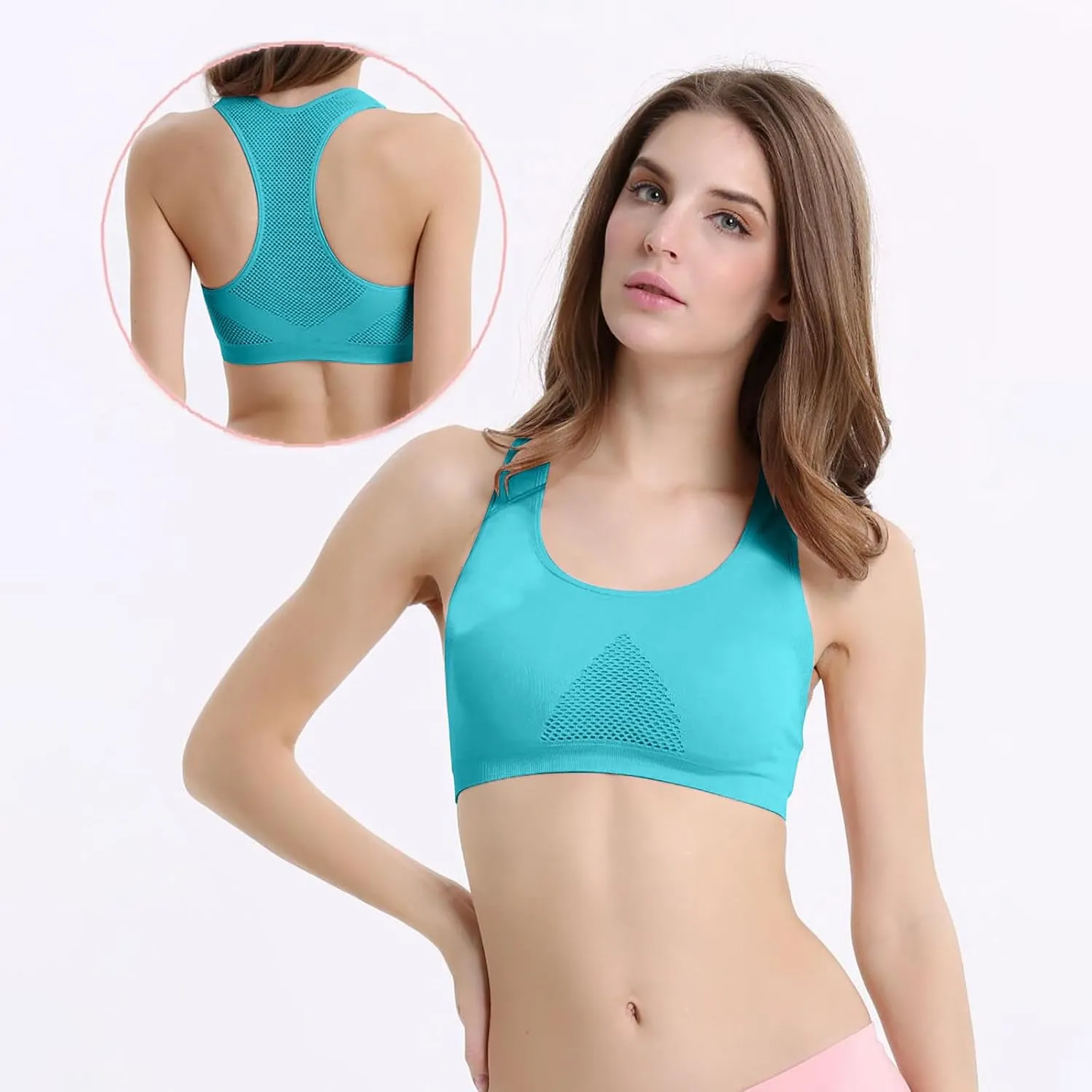 High Impact Sports Bras for Women High Support Push up Sports Bra Racerback Sports Bras Workout Bra Running Bra